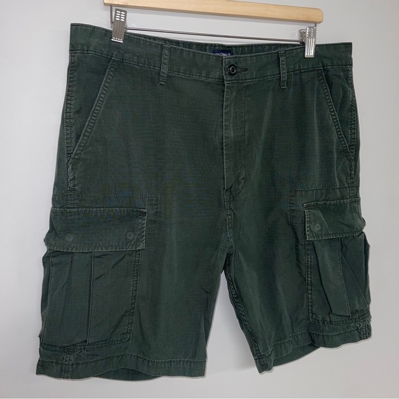 Levi's Cargo Shorts Men's Size 36 Racing Green True Chino Carrier Cotton Ripstop - Picture 3 of 11